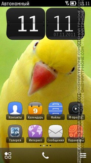 Capture d'écran Yellow Parrot 01 thème