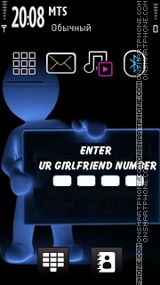 Capture d'écran Girlfriend Number thème