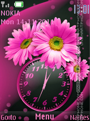 Pink Flowers tema screenshot