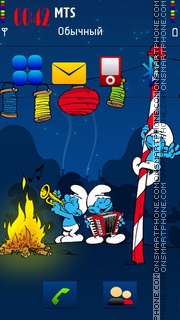 Lets Party Smurfs es el tema de pantalla