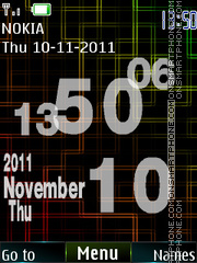 Flashing Clock tema screenshot