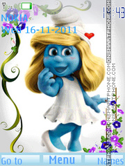 Animated Smurf theme screenshot