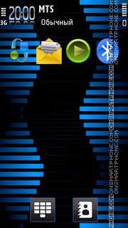 Neon Blue Stripes Theme-Screenshot