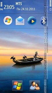 Sea and Boat Hd theme screenshot