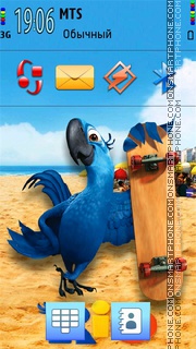 Скриншот темы Angry Birds Rio 5th