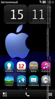 Apple Dark Blue tema screenshot
