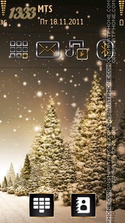 Скриншот темы Winter Trees