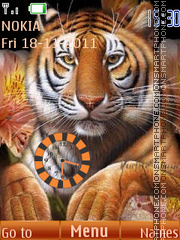 Скриншот темы Tiger Clock 03