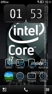 Capture d'écran Intel core i7 thème