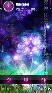 Abstract Purple Flower tema screenshot