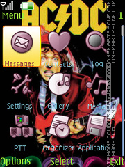 ACDC-clock es el tema de pantalla