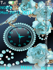 Blue roses theme screenshot