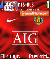 Man Utd Champs tema screenshot