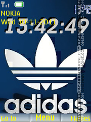 Adidas Clock es el tema de pantalla