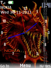 Capture d'écran Dragon Clock thème
