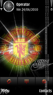 Manchester united nike es el tema de pantalla