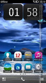 Blue Night Theme tema screenshot