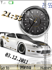 Toyota Supra Clock tema screenshot