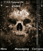 Brown skull tema screenshot