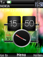 Fresh Htc Dual Clock 01 tema screenshot