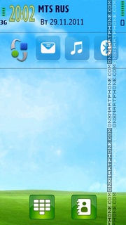Blue Transparent tema screenshot