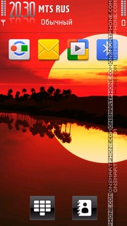 Melting Sunset tema screenshot