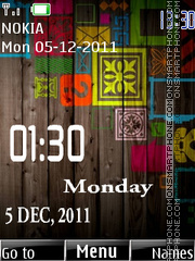 Digital Date Clock 01 tema screenshot