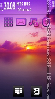 Colorful Sunset tema screenshot