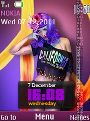 Katy Perry Clock tema screenshot