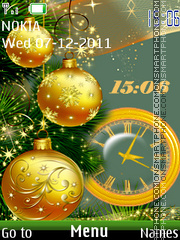 Xmas Clock 02 theme screenshot