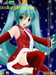 Скриншот темы Hatsune Miku Christmas