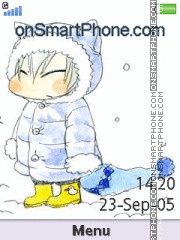 Скриншот темы Gin Ichimaru (chibi)