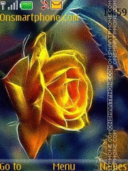 Yellow Rose Fractal tema screenshot