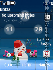 Christmas Clock 01 theme screenshot