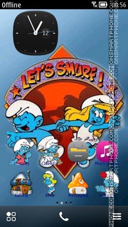The Smurfs For N8 tema screenshot