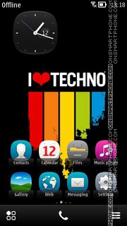 Скриншот темы I Heart Techno