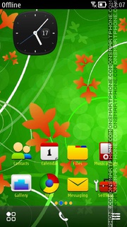 Green Abstract 06 tema screenshot