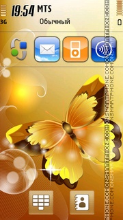 Golden Butterfly 01 tema screenshot
