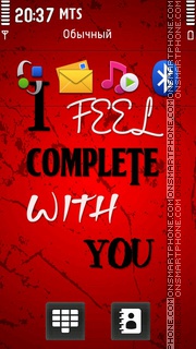 I Feel Complete With You theme screenshot