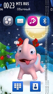 Скриншот темы Christmas Elephant