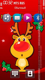 Deer Merry Christmas theme screenshot