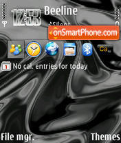 Black Waves tema screenshot