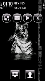 Capture d'écran White Tiger For S60 5th ED thème