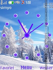 Winter Clock 6500 tema screenshot