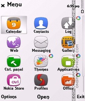 White anna (steel) tema screenshot