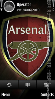 Capture d'écran Arsenal fc thème