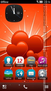 Red Hearts 05 tema screenshot