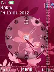 PinkClock-CR2012 Theme-Screenshot