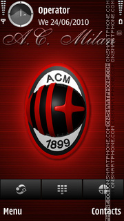 Скриншот темы AC Milan