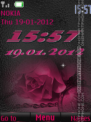 Roses Clock (AR) theme screenshot